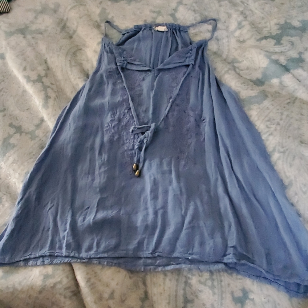 Blue loose tank